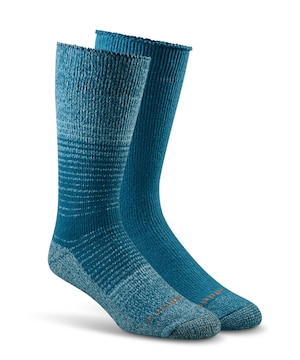 Copper Sole Men's T-MAX HEAT® Anti-Skid Lounge Crew Socks, 2 Pack