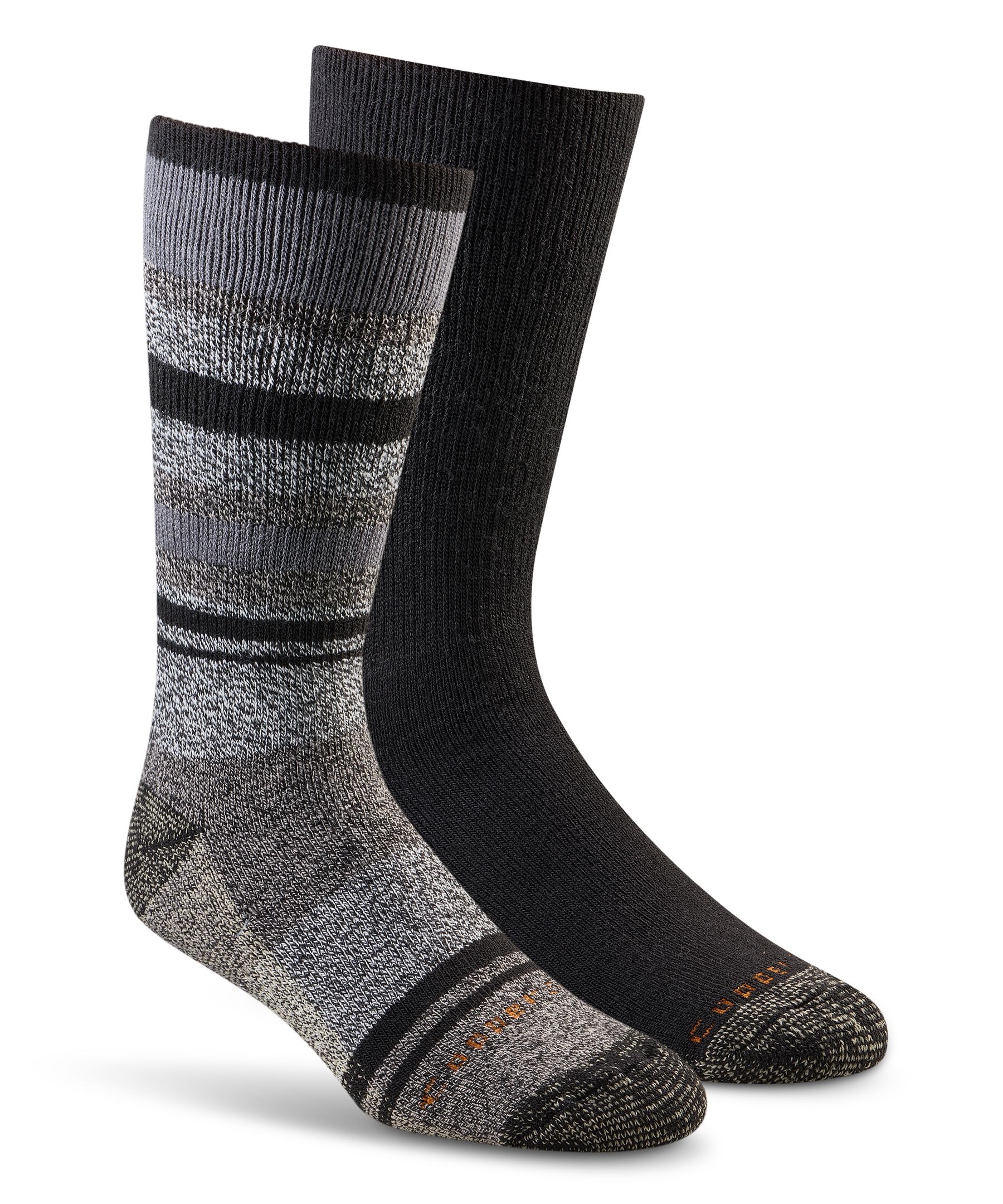 Mi-chaussettes isothermes brossées T-MAX HEATMD pour hommes, Copper Sole, paquet de 2