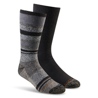 Copper Sole Men's T-MAX HEAT® Brushed Thermal Crew Socks, 2 Pack Front_Three_Fourths_Angled_Right