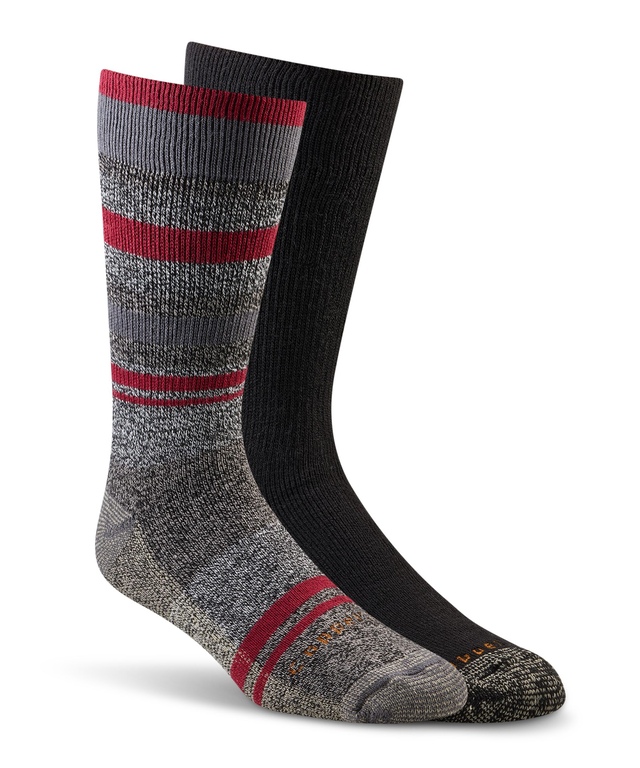 Mi-chaussettes isothermes brossées T-MAX HEATMD pour hommes, Copper Sole, paquet de 2