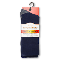 Mi-chaussettes isothermes brossées T Max pour hommes, Copper Sole Front_Flat