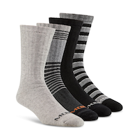 Merrell Men's Thermal Hiking Crew Socks, 4 Pack Front_Three_Fourths_Angled_Right