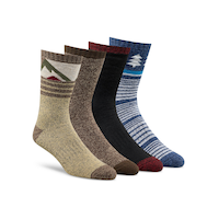 Chaussettes entièrement rembourrées avec contrôle de l'humidité pour hommes, Columbia, paquet de 4 Front_Three_Fourths_Angled_Right
