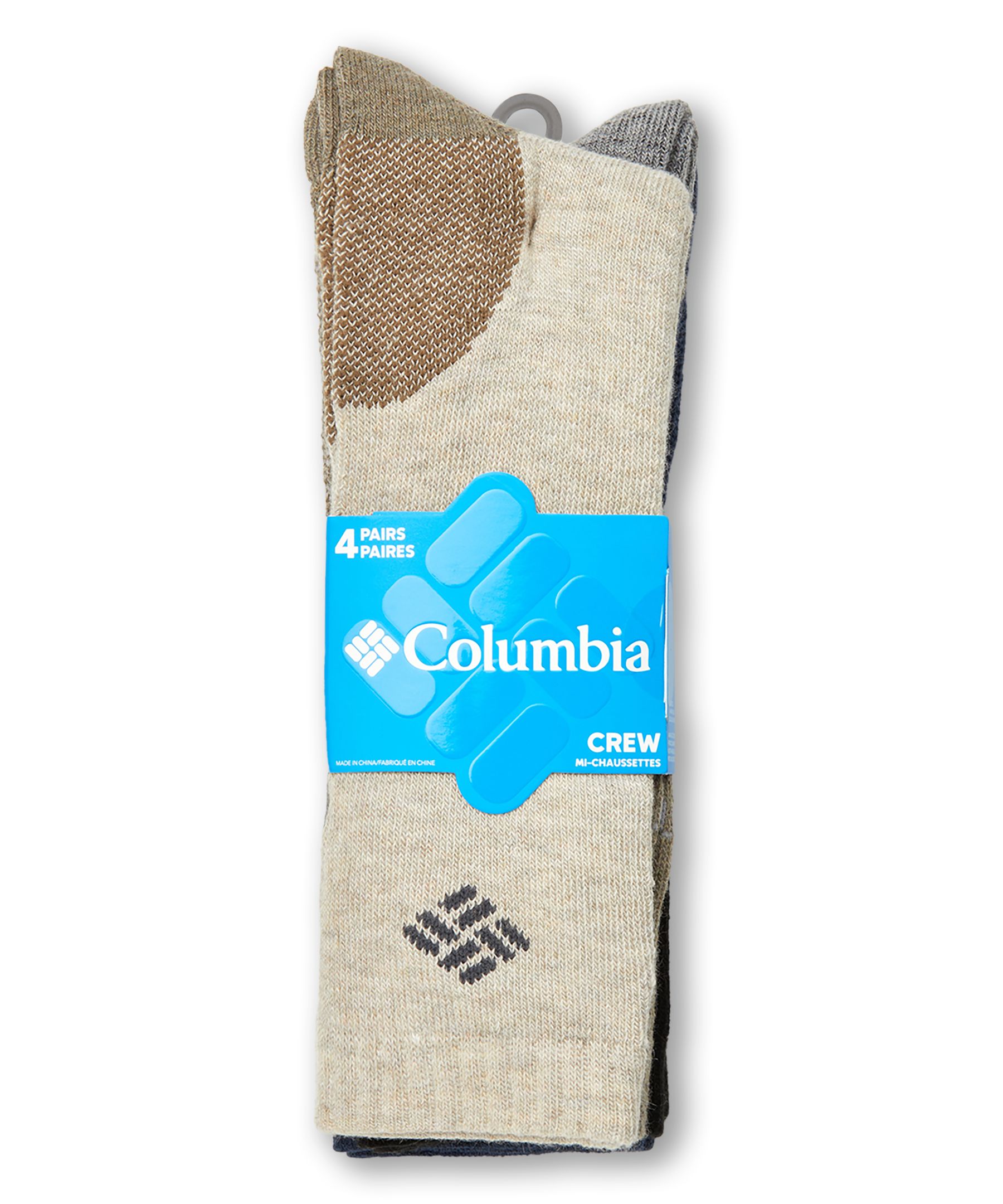 Columbia Men's Wool Blend Boot Socks, 4 Pack