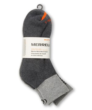 Merrell Men's Wool Work Quarter Socks, 3 Pack