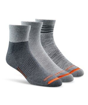 Merrell Men's Wool Work Quarter Socks, 3 Pack