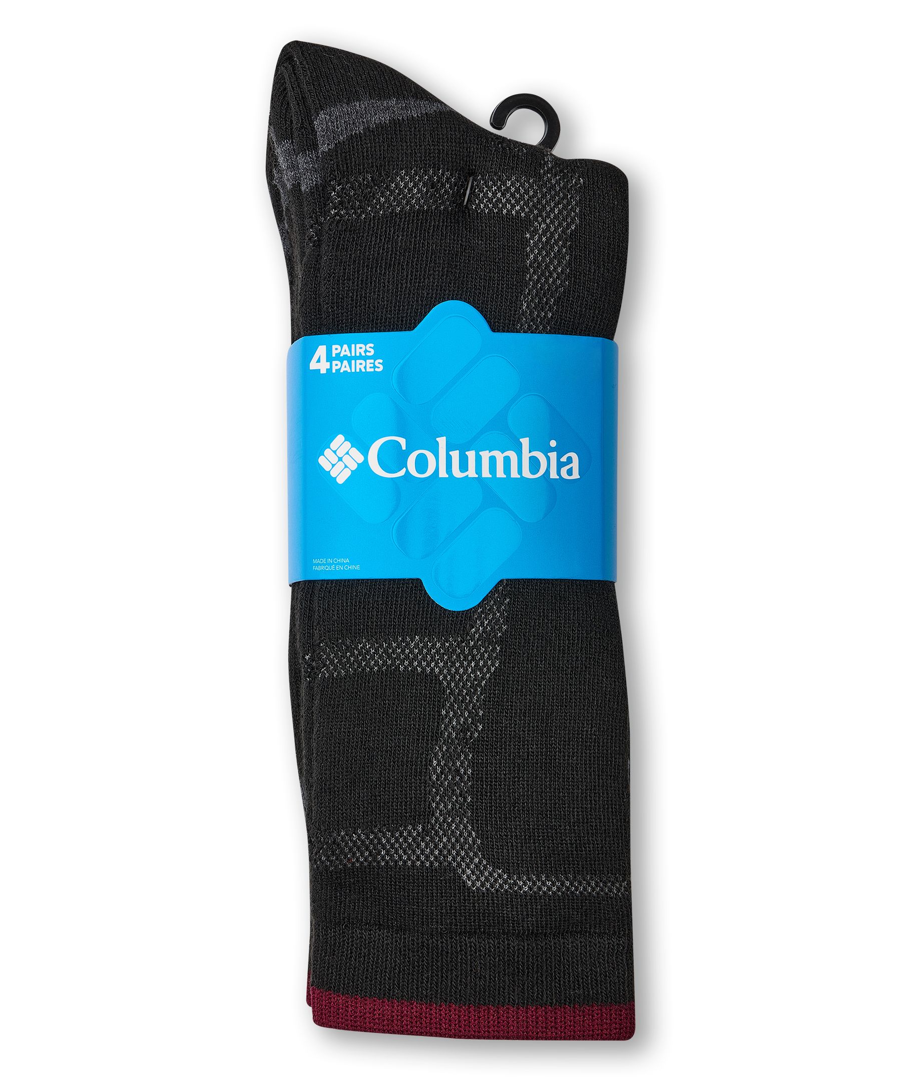 Mi-chaussettes en filet polyester pour hommes, Columbia