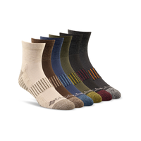 Columbia Men's Quarter Crew Sport Socks, 6 Pack Front_Angled_Right