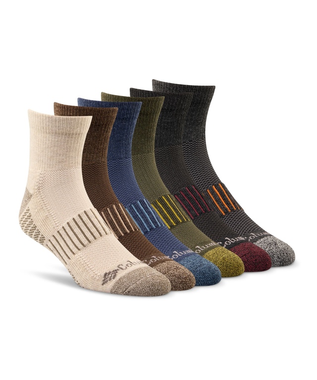 Columbia Men's Quarter Crew Sport Socks, 6 Pack