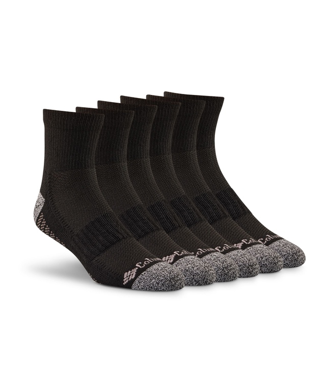 Columbia Men's Quarter Crew Sport Socks, 6 Pack Front_Angled_Right