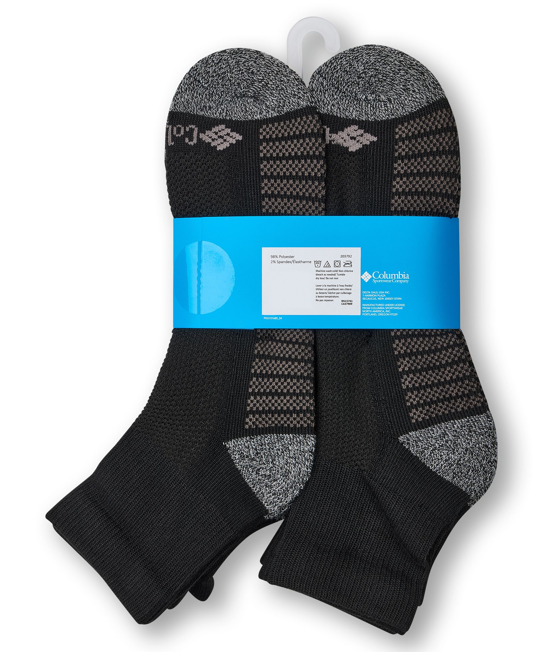 Columbia Men's Quarter Crew Sport Socks, 6 Pack