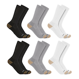 Mi-chaussettes de travail d’épaisseur moyenne pour hommes, Carhartt, paquet de 6 paires Front_Three_Fourths_Angled_Right
