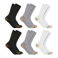 Carhartt Men's Medium Weight Crew Work Socks, 6 Pack Front_Three_Fourths_Angled_Right