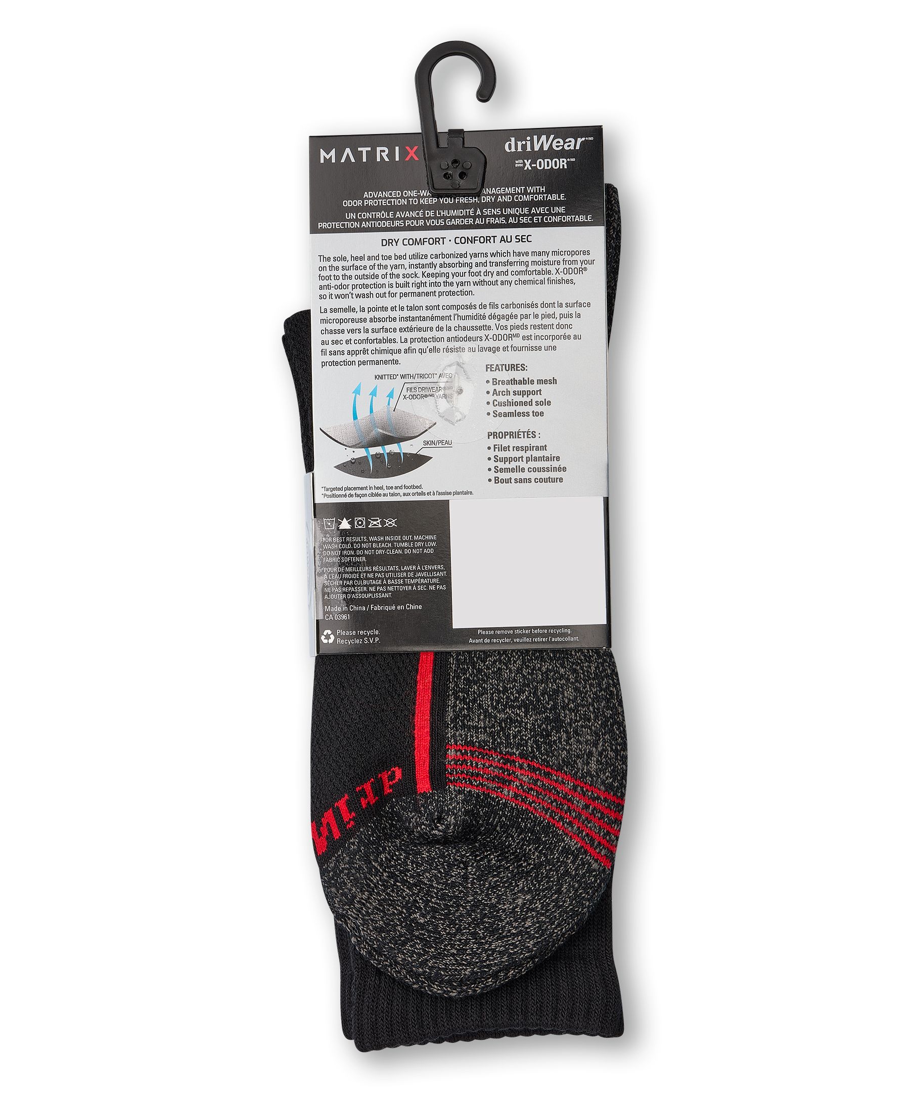 Matrix Men's BOGO driWear™ Sport Crew Socks