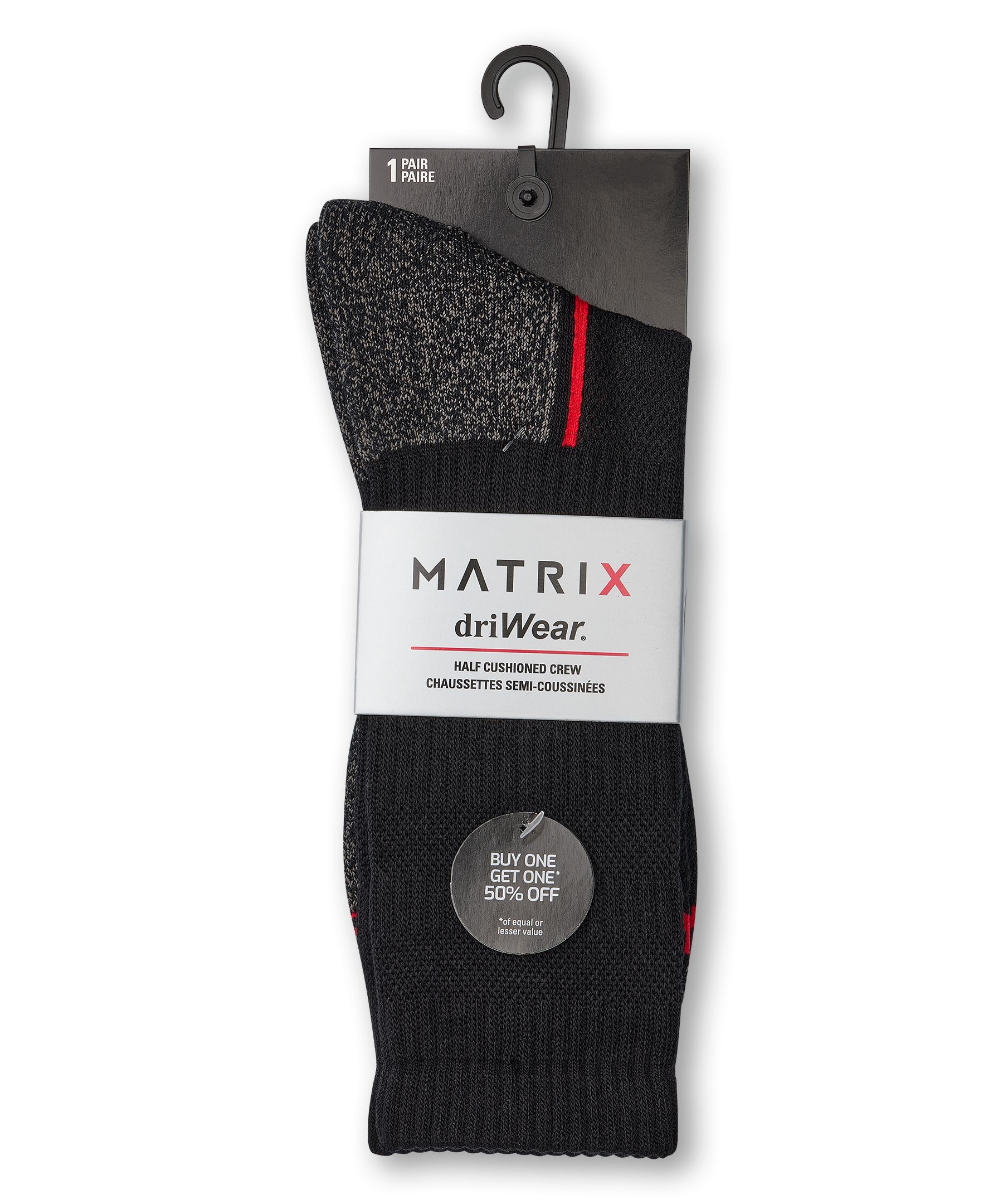 Matrix Men's BOGO driWear™ Sport Crew Socks