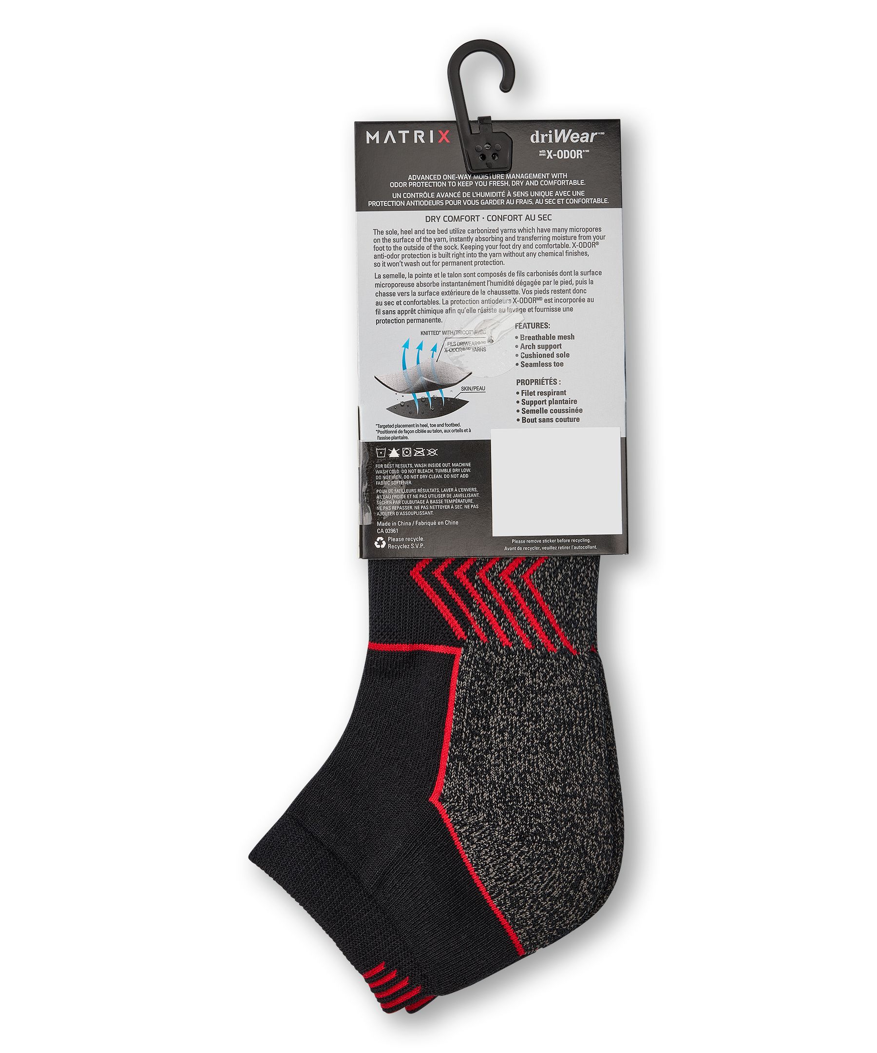 Matrix Men's BOGO driWear™ Low Cut Cushion Sport Socks