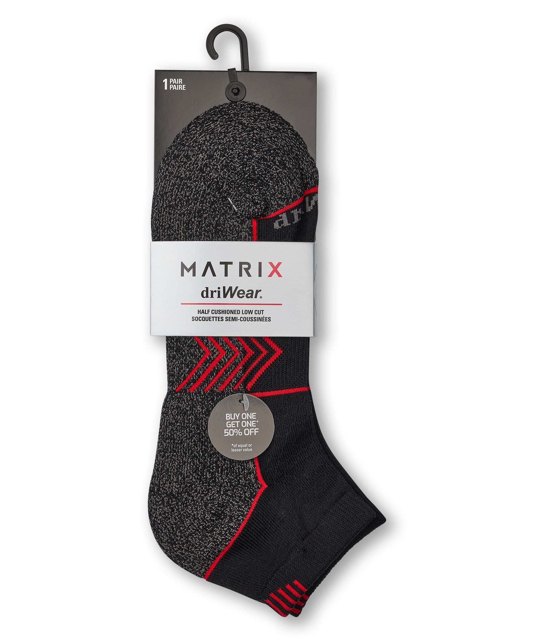 Matrix Men's BOGO driWear™ Low Cut Cushion Sport Socks