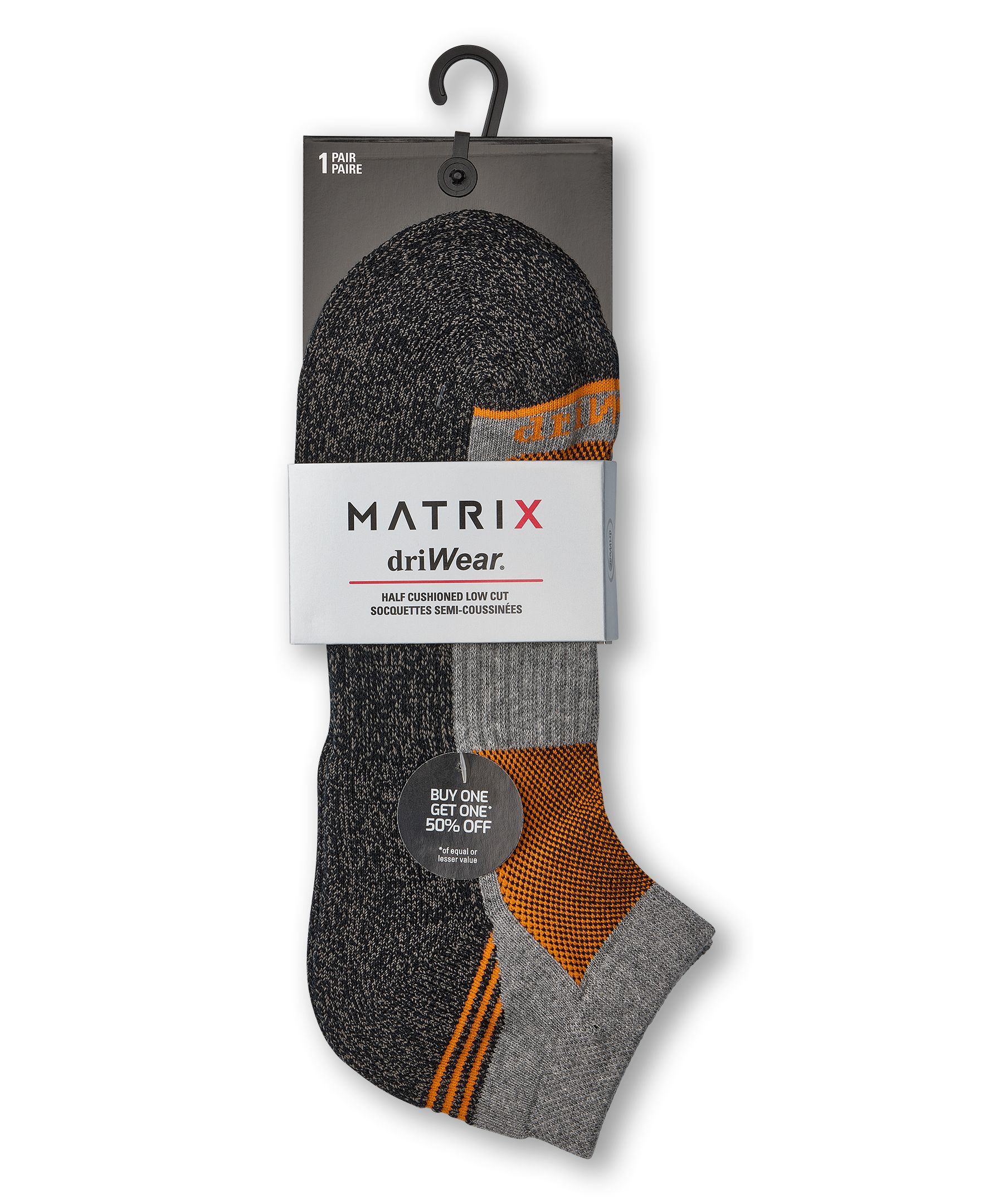 Matrix Men's BOGO driWear™ Low Cut Cushion Sport Socks
