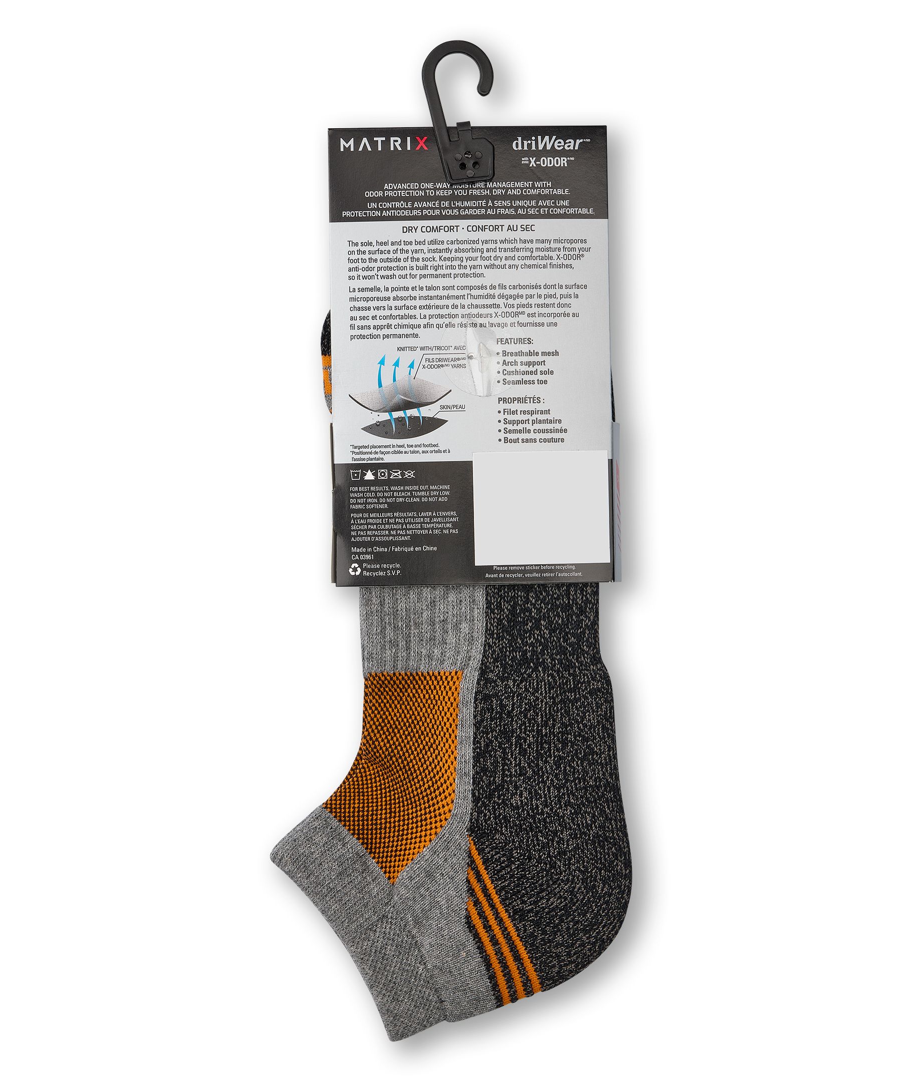 Matrix Men's BOGO driWear™ Low Cut Cushion Sport Socks