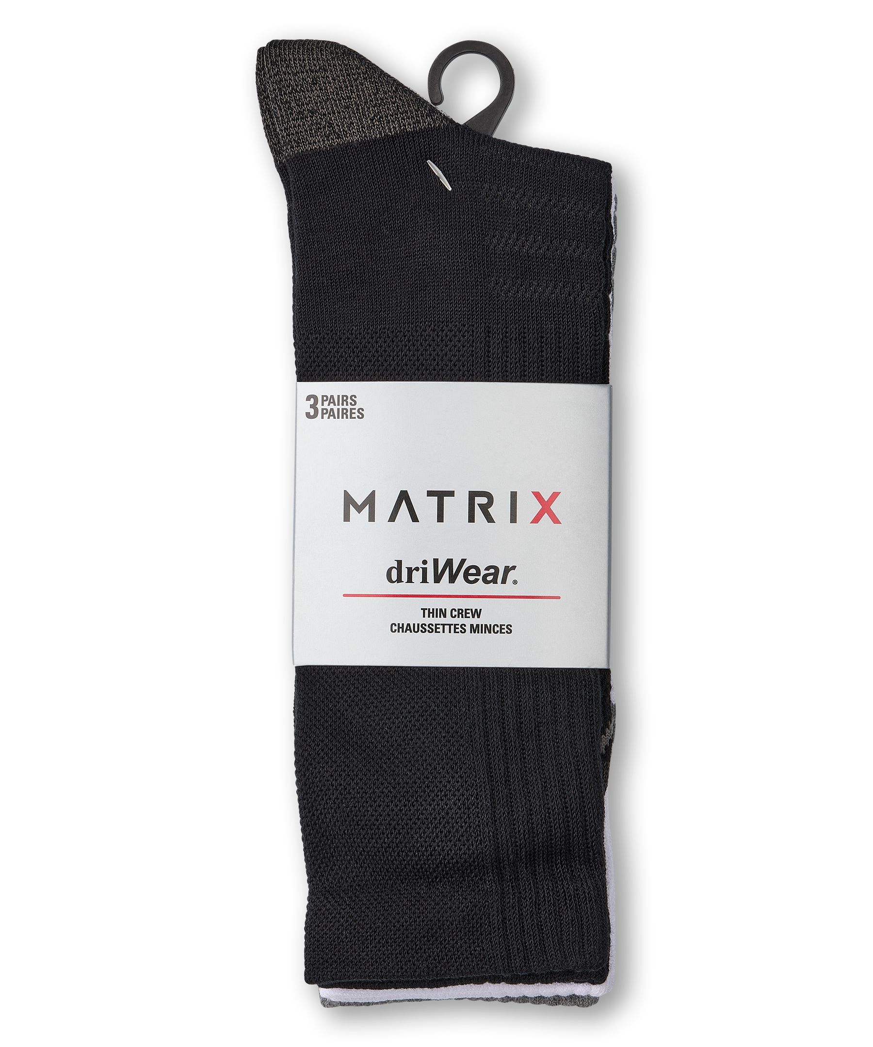 Matrix Men's driWear™ Tech Sport Crew Socks, 3 Pack