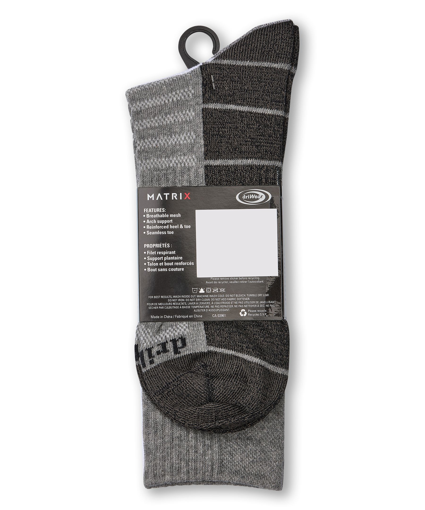 Matrix Men's driWear™ Tech Sport Crew Socks, 3 Pack