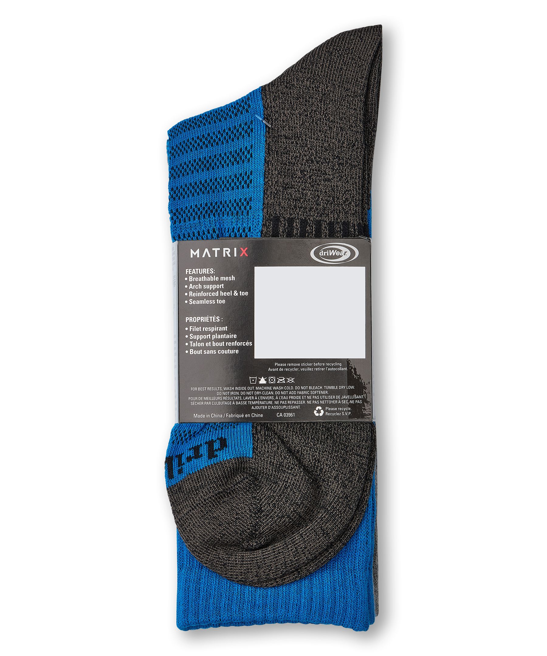 Matrix Men's driWear™ Tech Sport Crew Socks, 3 Pack