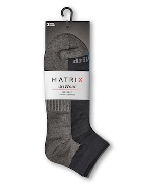 Chaussettes sport basses techniques driWearMC pour hommes, Matrix, paquet de 3 paires