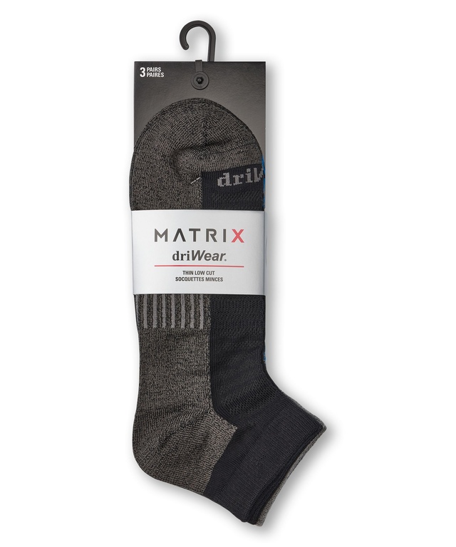 Matrix Men's driWear™ Tech Low Cut Sport Socks, 3 Pack