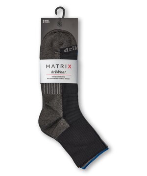 Mi-chaussettes sport techniques driWearMC pour hommes, Matrix, paquet de 3 paires