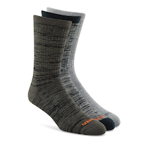 Merrell Men's Lightweight Wool Hiking Crew Socks - 3 Pack Front_Angled_Right