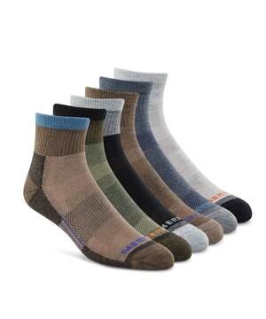 Merrell Men's 6Pk Cushion Quarter Cut Socks