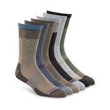 Merrell Men's 6 Pk Recycled Cushion Crew Socks Front_Angled_Right