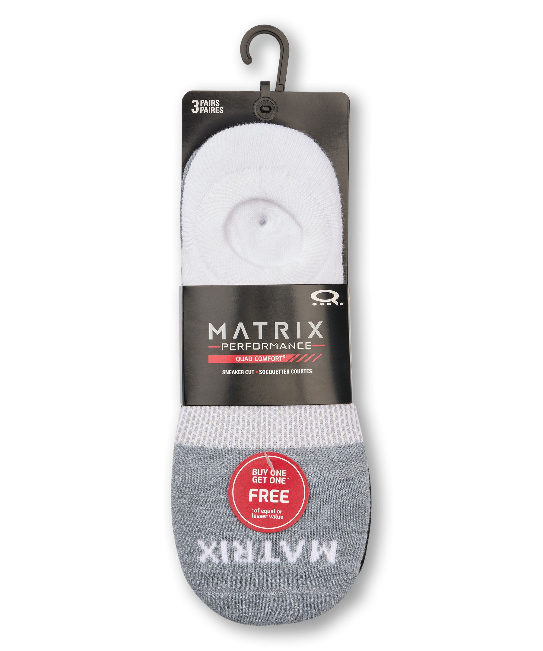 Matrix Men's 3 Pk BOGO Sneaker Cut Socks