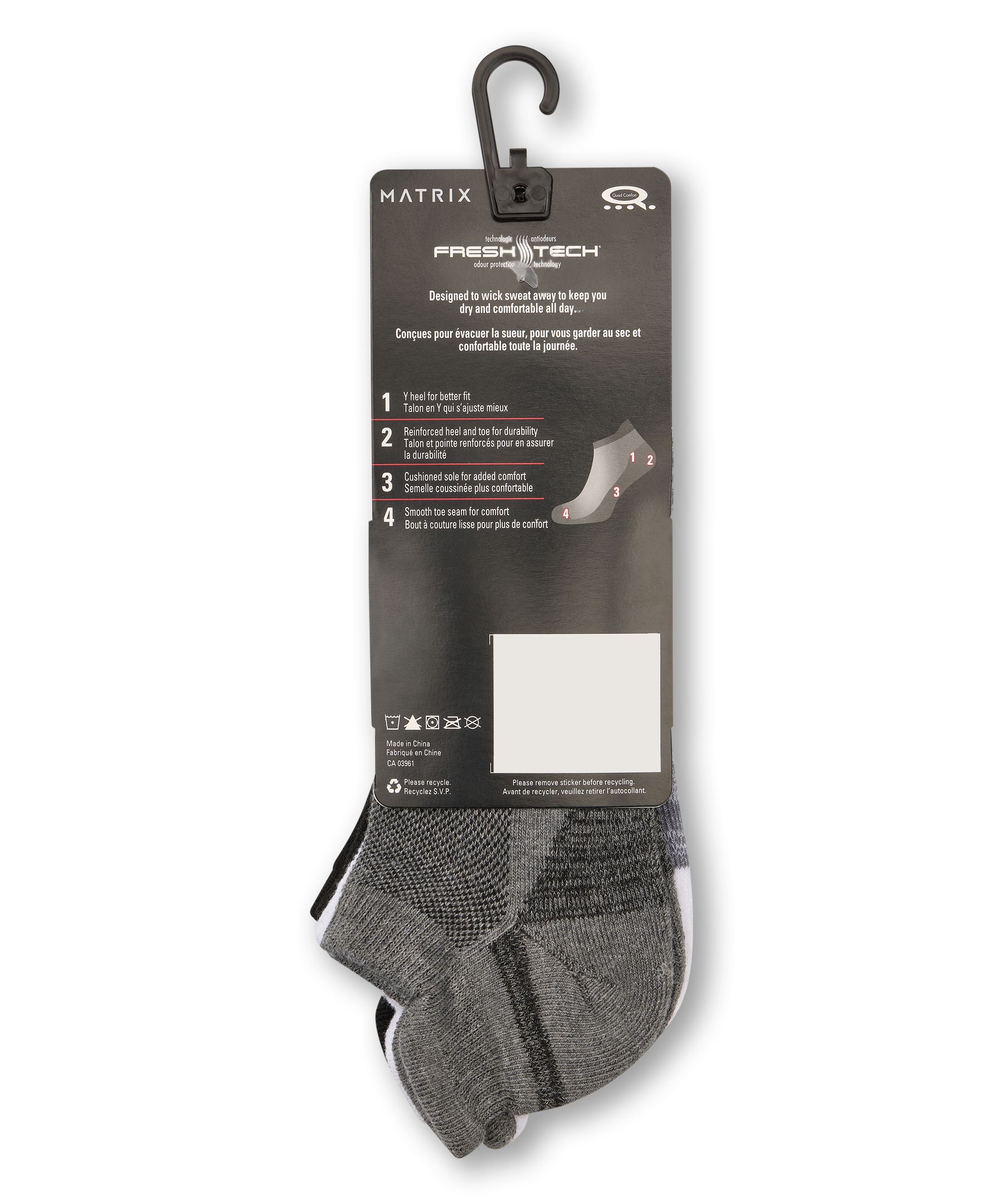 Matrix Men's 3 Pk BOGO Low Cut Sport Socks