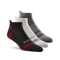 Matrix Men's 3 Pk BOGO Low Cut Sport Socks Front_Angled_Right