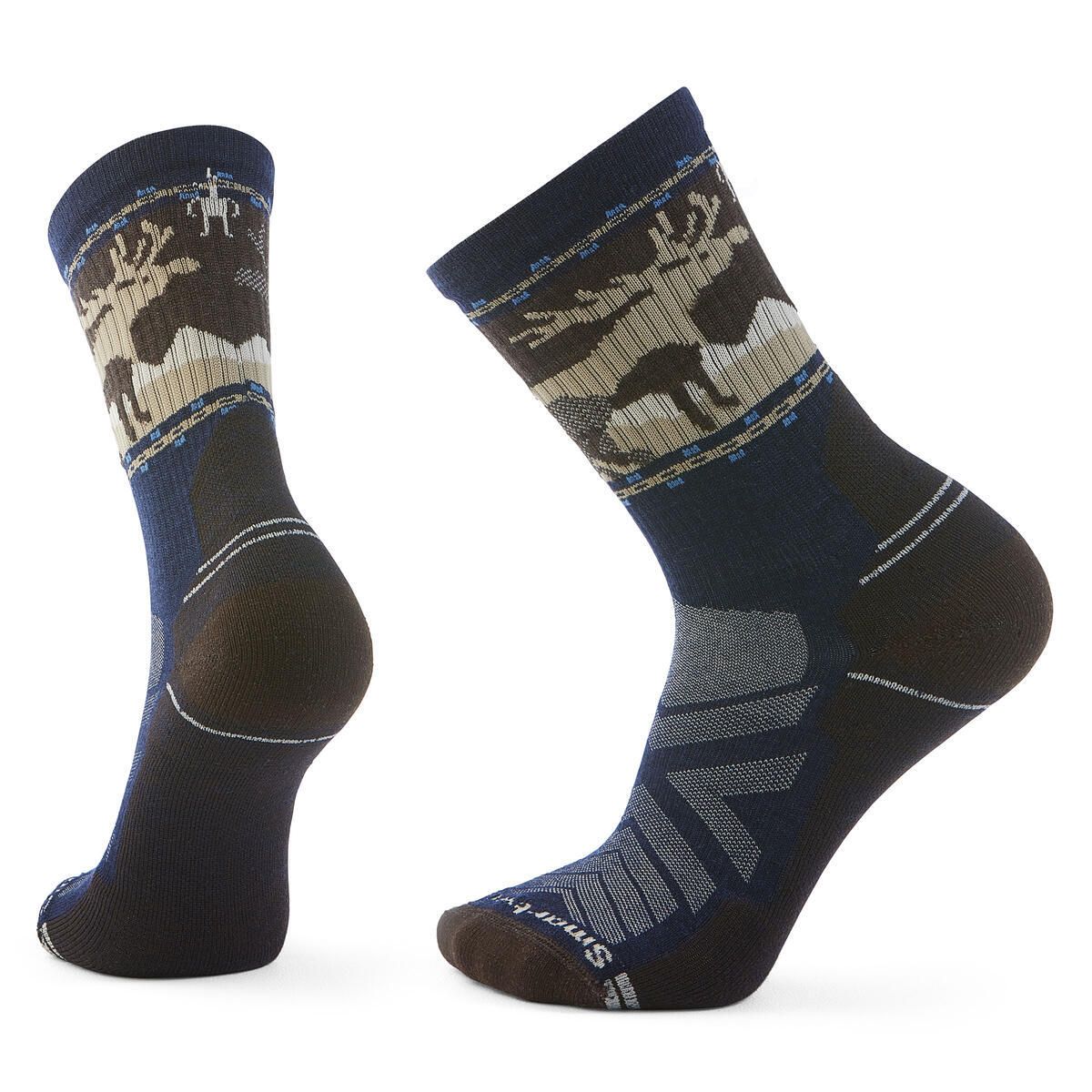 Smartwool Men's Hike Light Cushion Mountain Moose Crew Socks