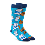 Denver Hayes Men's FreshTech® Novelty Mis-Match Pattern Casual Crew Socks Front_Angled_Right