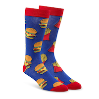 Denver Hayes Men's FreshTech® Novelty Mis-Match Pattern Casual Crew Socks