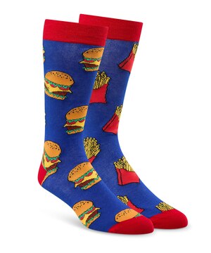 Mi-chaussettes décontractées à motif fantaisie dépareillé avec FreshTech pour hommes, Denver Hayes