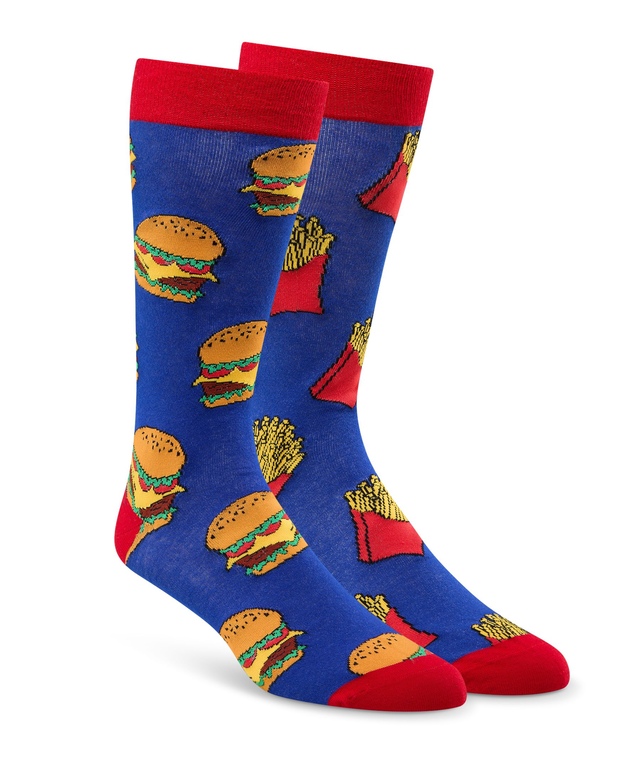 Denver Hayes Men's FreshTech® Novelty Mis-Match Pattern Casual Crew Socks