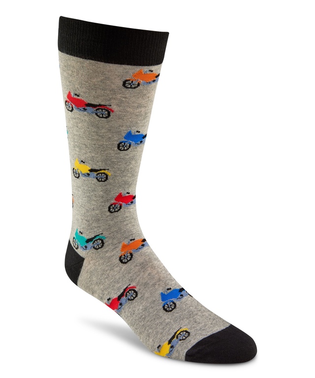 Denver Hayes Men's Novelty Mini Pattern Casual Crew Socks