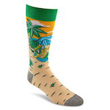 Denver Hayes Men's Novelty Tropical Pattern Socks Front_Angled_Right