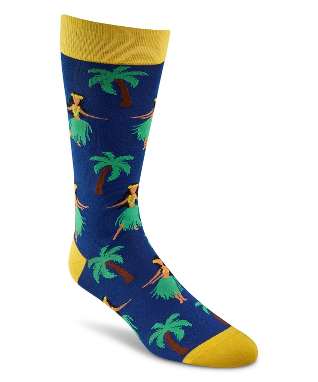 Chaussettes à motif fantaisie tropical pour hommes, Denver Hayes