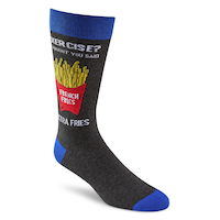 Denver Hayes Men's Novelty Food Pattern Casual Crew Socks Front_Angled_Right