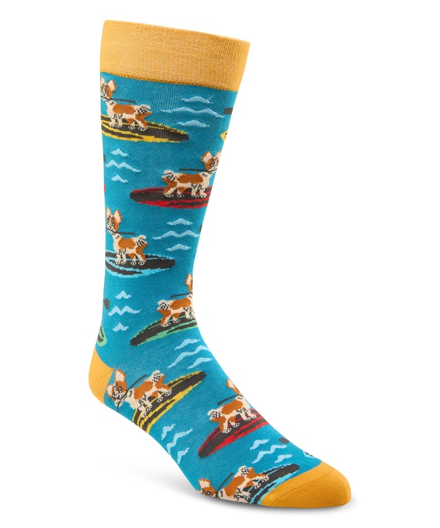 Denver Hayes Men's FreshTech® Novelty Animal Pattern Casual Crew Socks