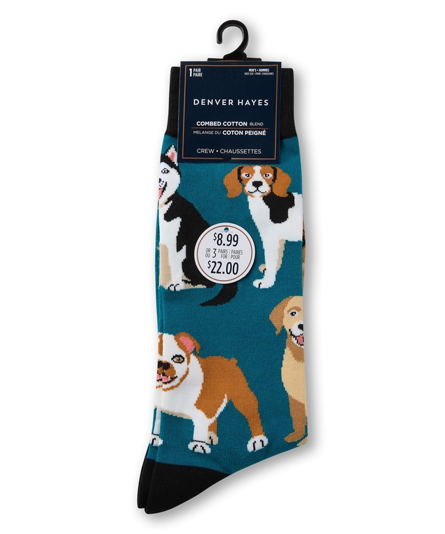 Mi-chaussettes décontractées à motifs «Rather Be» avec FreshTech pour hommes, Denver Hayes