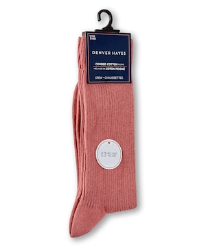 Denver Hayes Men's Fashion Casual Rib Crew Socks