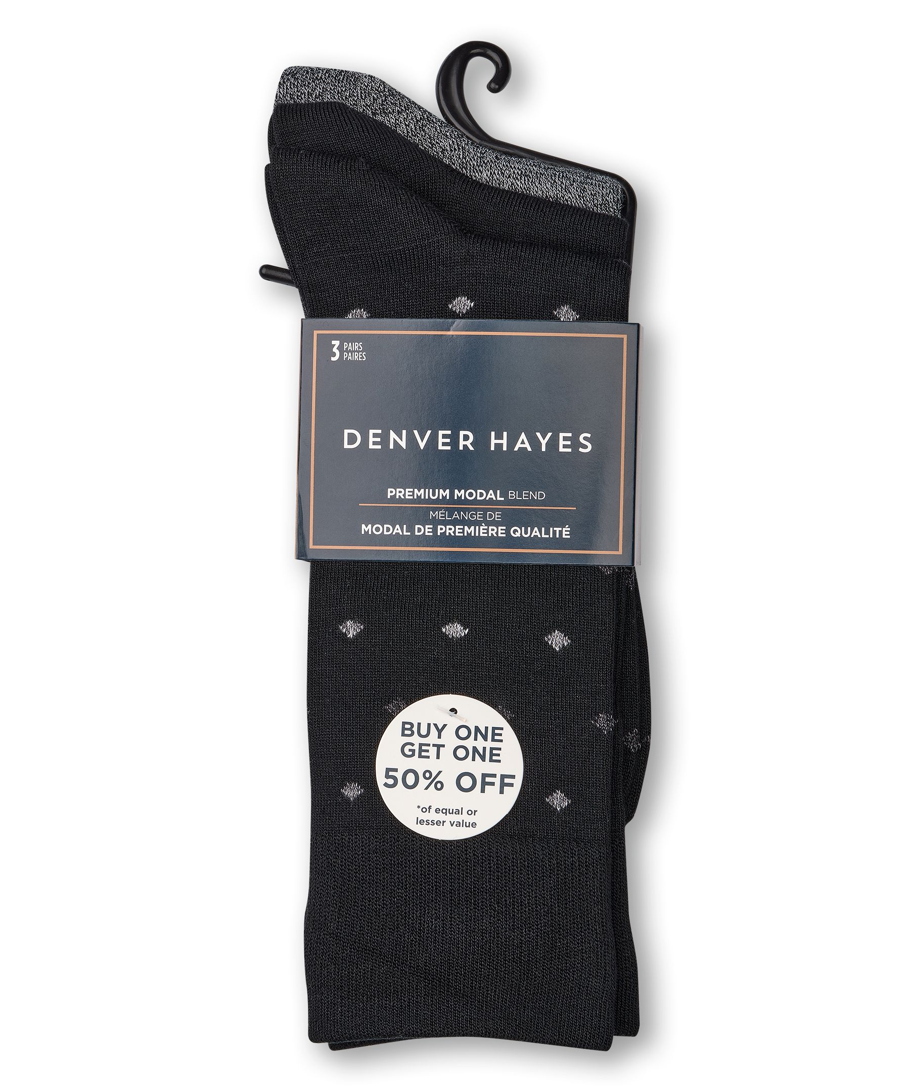 Denver Hayes Men's BOGO Casual Crew Socks