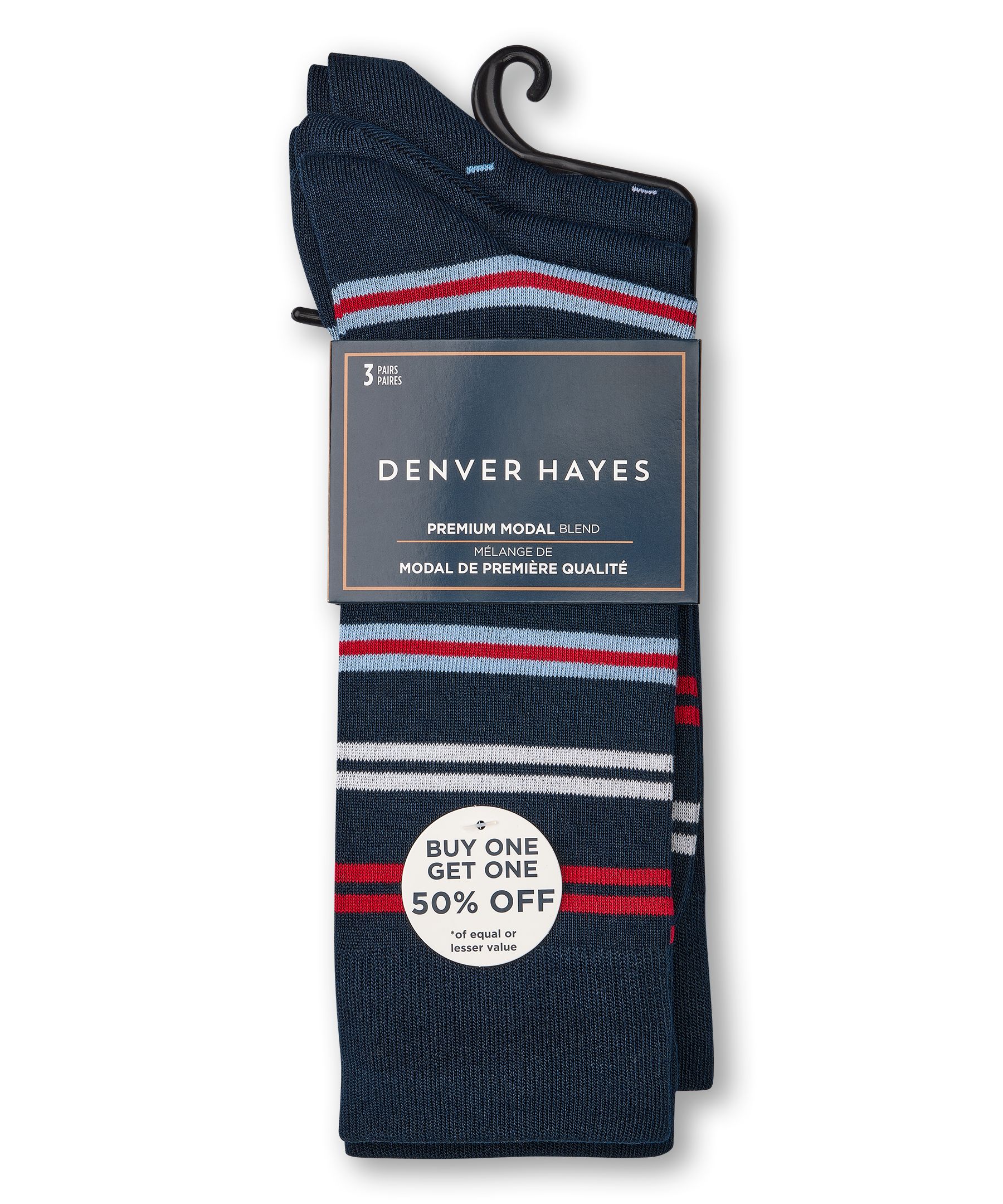 Denver Hayes Men's BOGO Casual Crew Socks