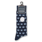 Mi-chaussettes à motif géométrique pour hommes, Denver Hayes Front_Flat